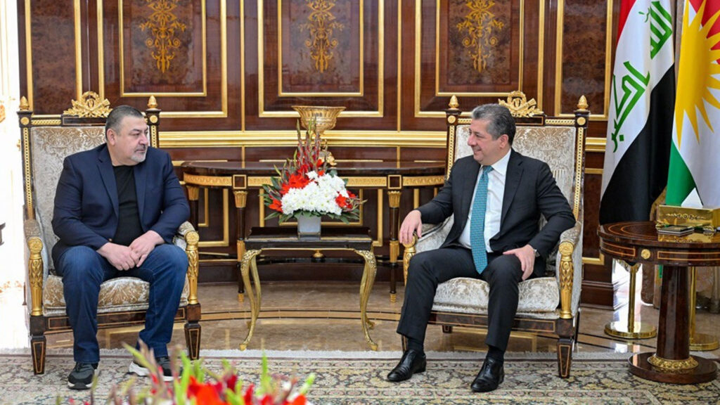 رئيس حكومة اقليم كوردستان يستقبل الأمين العام للمؤتمر الوطني العراقي