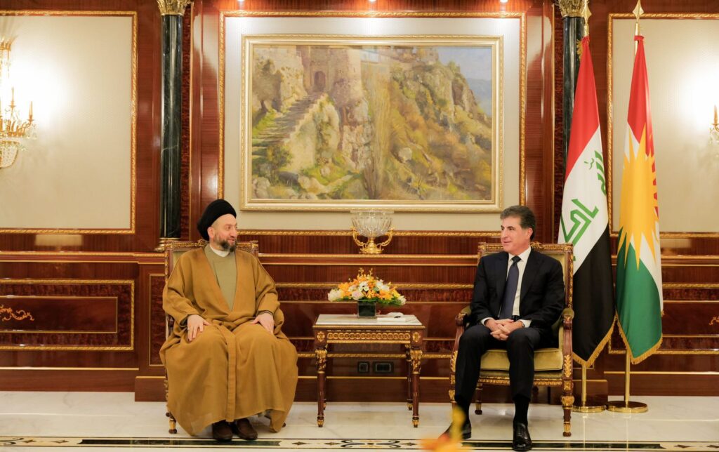 نيجيرفان بارزاني والحكيم يؤكدان أهمية حل مشاكل أربيل وبغداد