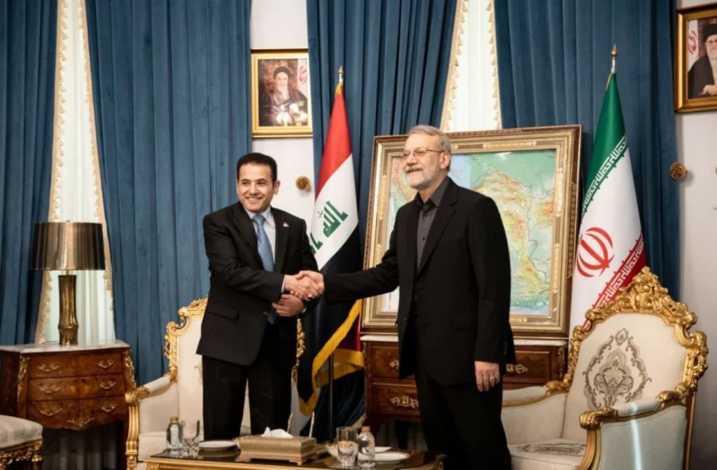 لاريجاني بعد لقاء الأعرجي: أصدقاؤنا في العراق يتابعون انتهاكات أميركا وإسرائيل لمجاله الجوي