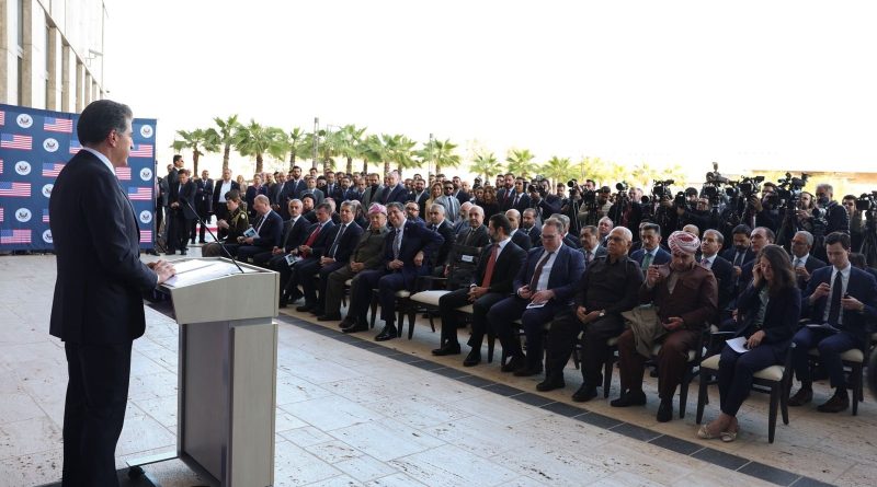 بارزاني: افتتاح المبنى الجديد للقنصلية الأمريكية في أربيل يعكس أهمية العراق لدى أمريكا